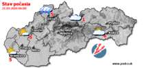 Stav počasia - Slovensko (21.03.2026 o 6.00 hod.)
