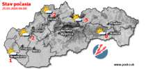Stav počasia - Slovensko (25.03.2026 o 6.00 hod.)