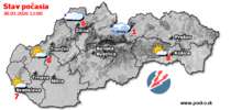 Stav počasia - Slovensko (30.03.2026 o 12.00 hod.)