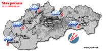 Stav počasia - Slovensko (31.03.2026 o 6.00 hod.)