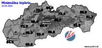 Minimálna teplota - dnes (16.04.2026)