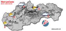 Stav počasia - Slovensko (08.04.2026 o 6.00 hod.)