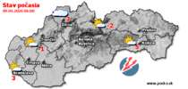 Stav počasia - Slovensko (09.04.2026 o 6.00 hod.)