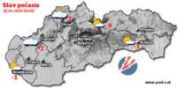Stav počasia - Slovensko (10.04.2026 o 6.00 hod.)