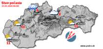 Stav počasia - Slovensko (15.04.2026 o 6.00 hod.)