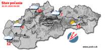 Stav počasia - Slovensko (16.04.2026 o 6.00 hod.)
