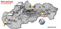 Stav počasia - Slovensko (21.04.2026 o 6.00 hod.)